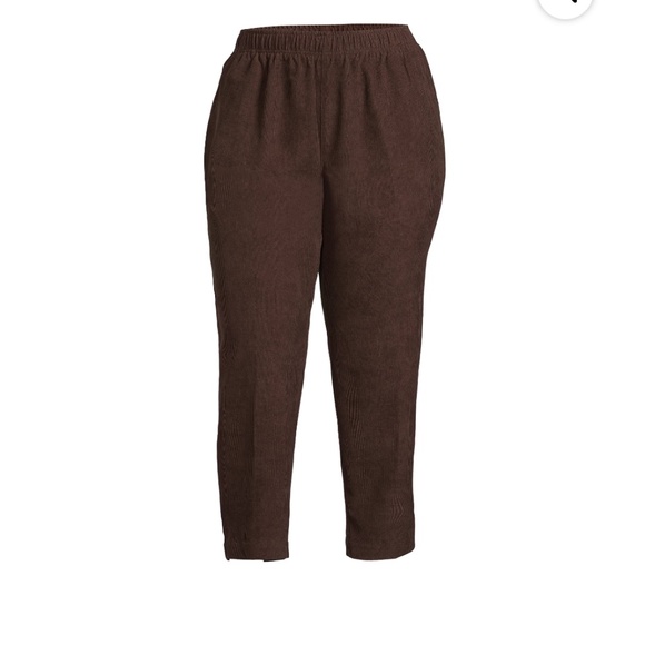 Just My Size Dark Brown Corduroy Pull On 2 Pocket Pants 2X (18W-20W) NEW - Picture 5 of 10